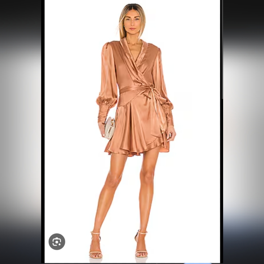 Zimmermann Silk Mini Wrap Dress - Picture 2 of 3